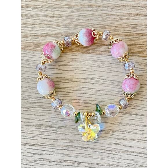 Swarovski Beaded Charm Butterfly Bracelet - Picture 5 of 7